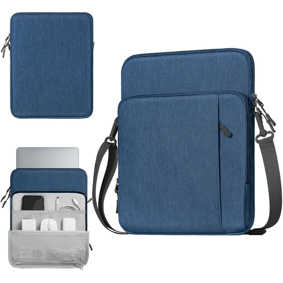 13" Laptop Sleeve Case Carrying Bag with Pockets 3