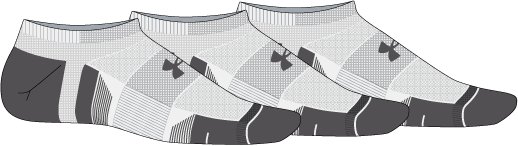 UA Performance Tech Kids' 3-Pack No Show Socks 2