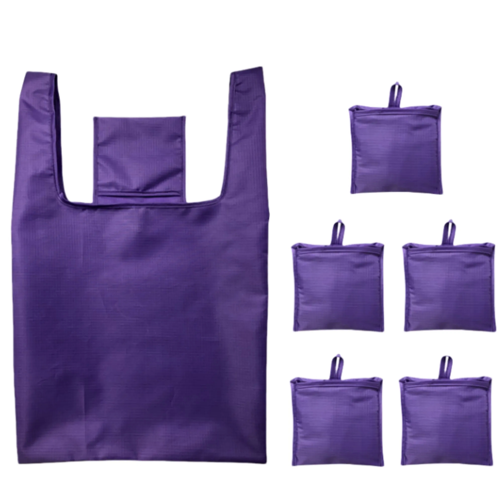Folding Portable Shopping Bag Reusable, custom tote bag with logo imprint 7