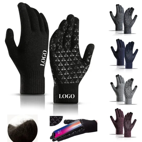 Winter  Cold Weather Touch Screen Thermal Warm Knit Gloves 3