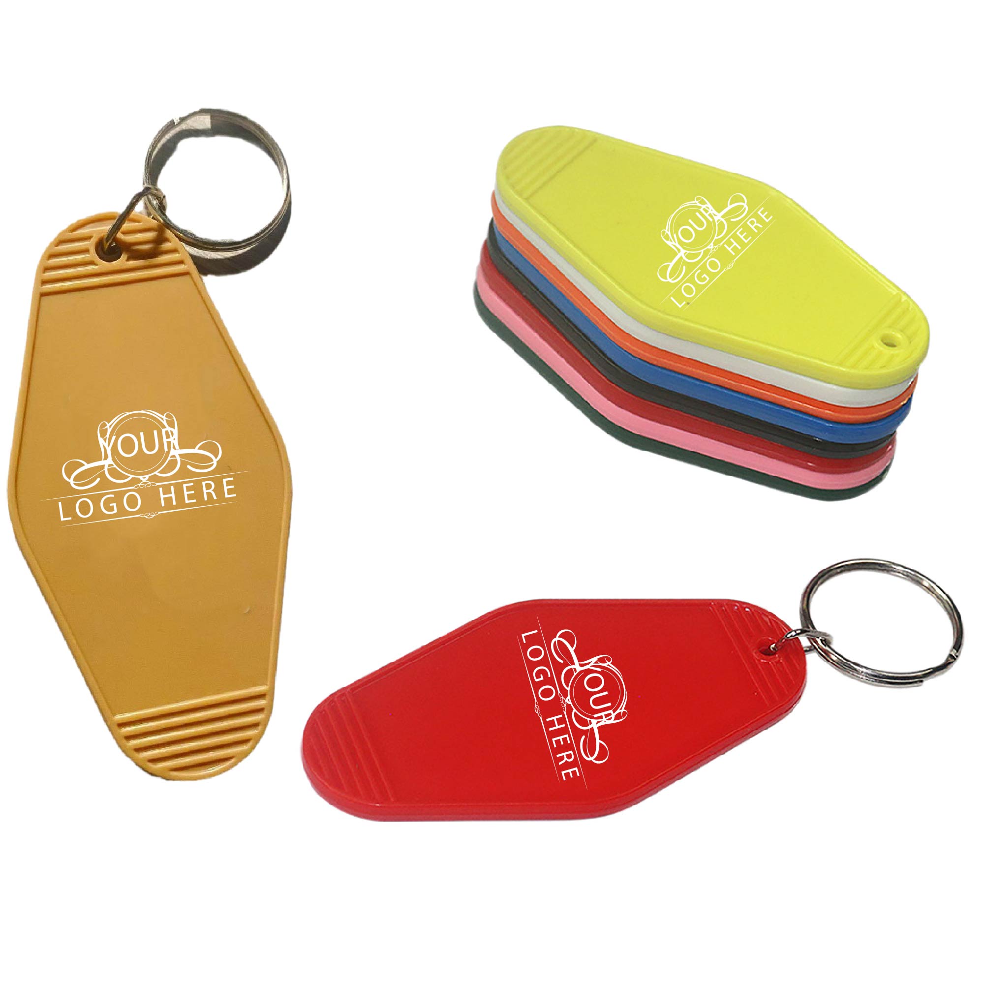 Vintage Plastic Hotel Keychain Motel Key Tag 1