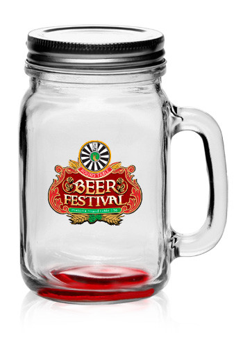 16 oz. Libbey Handle Mason Jars with Lids 13