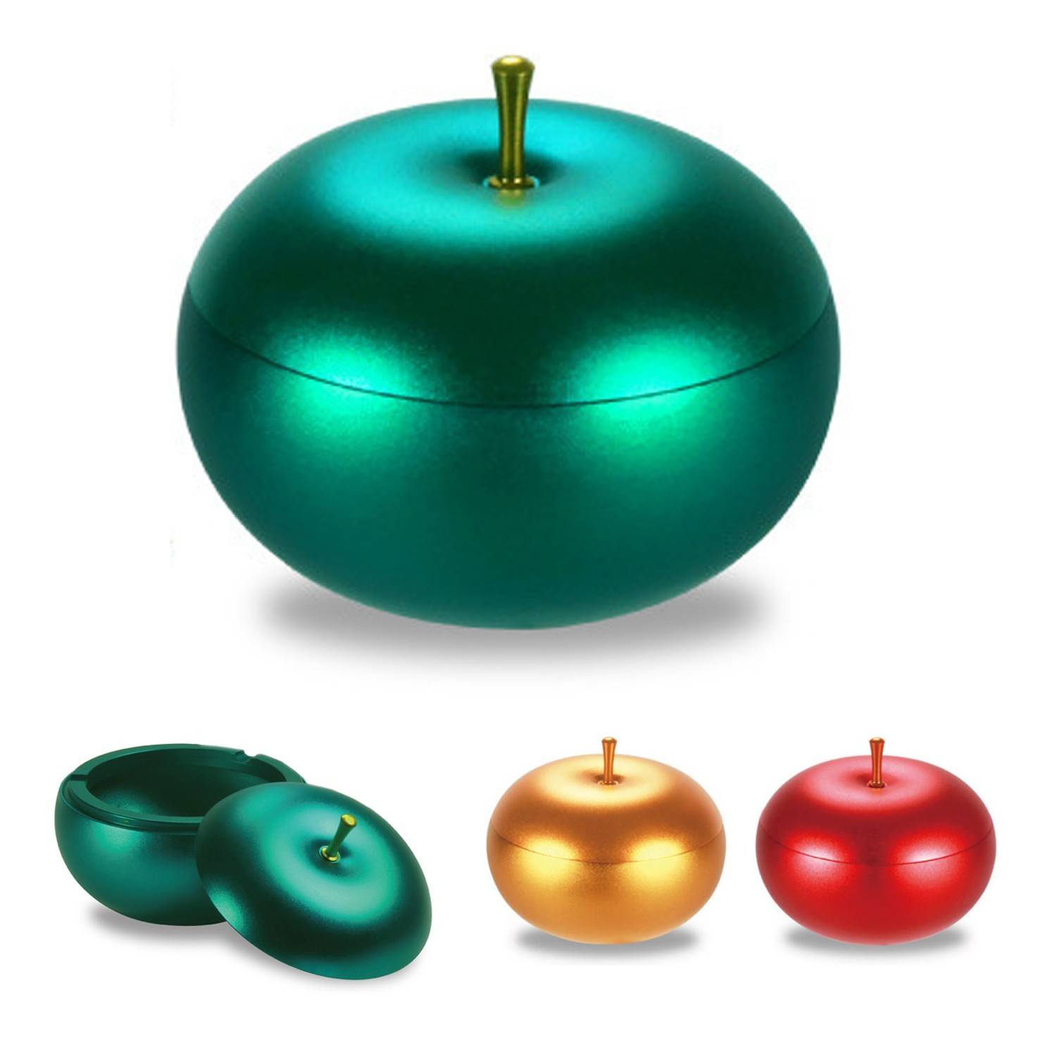 Apple-shape tainless Steel Ashtray 2