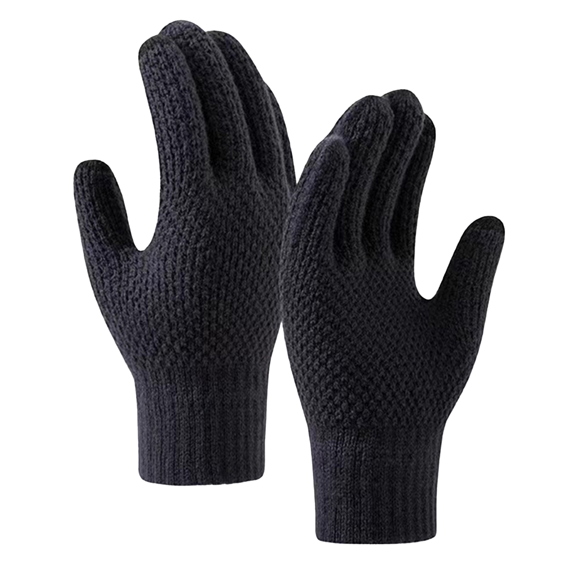Fleece-Lined Touchscreen Knit Gloves 8