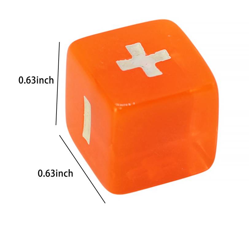 Kids Acrylic Educational Plus Minus Dice Toy 4