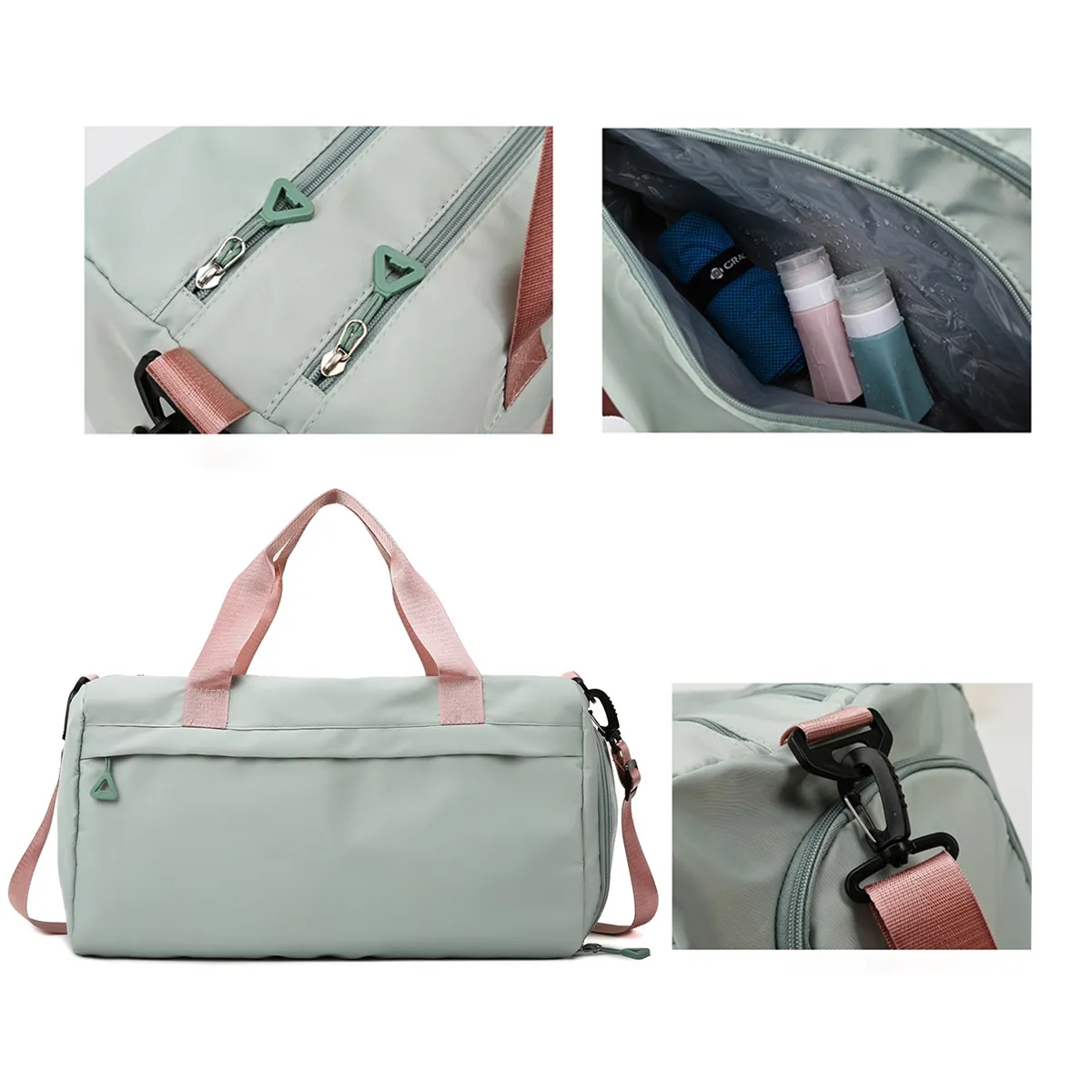 Water Proof Sport Gym Travel Bag With Shoe Compartment 5