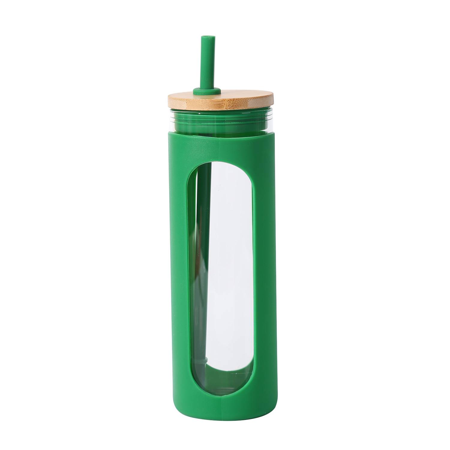 20 oz BoroSip Nomad -Wood Lid & Straw Portable Glass Tumbler 6