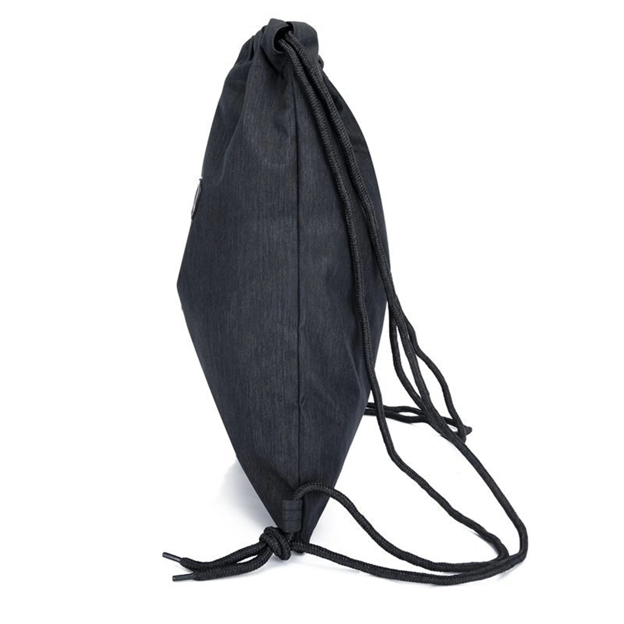 Sports Drawstring Backpack with Zipper Pocket and Mesh Side 2