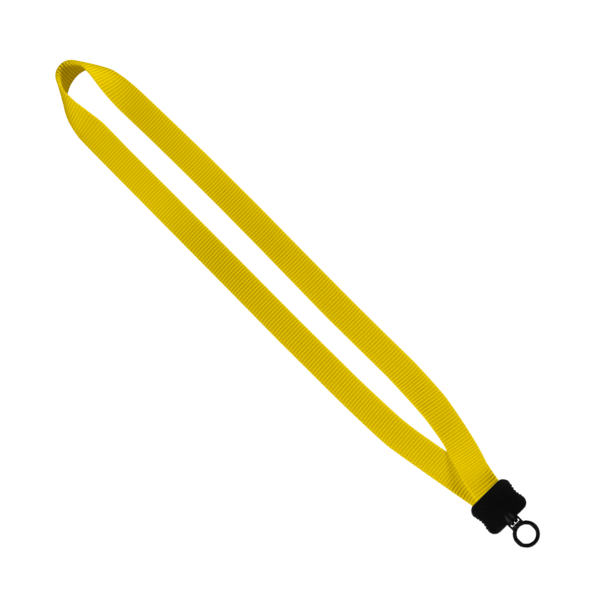 3/4" Smooth Nylon Lanyard with Plastic Clamshell & O-Ring 19