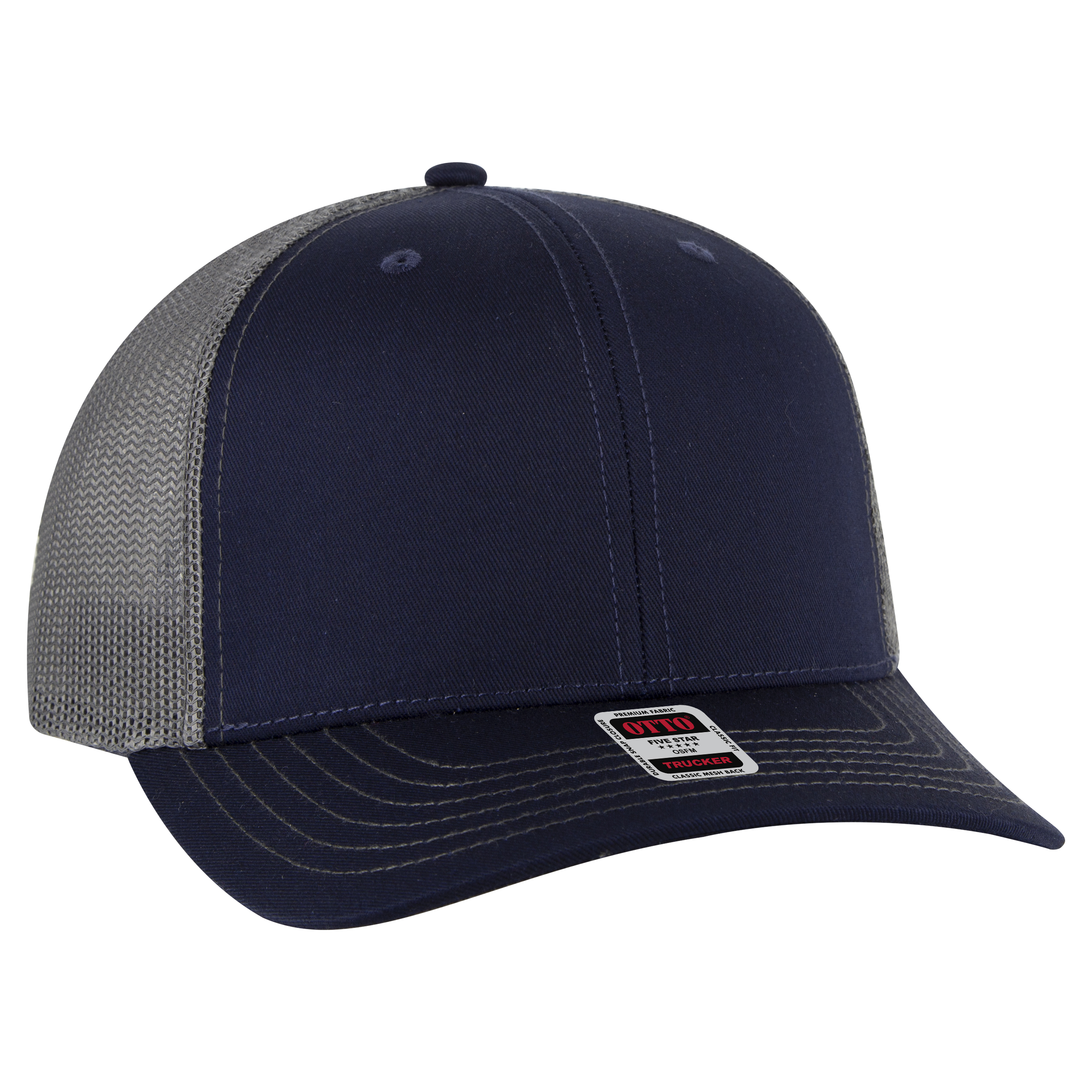 OTTO CAP® 6 Panel Mid Profile Mesh Back Trucker Hat 29