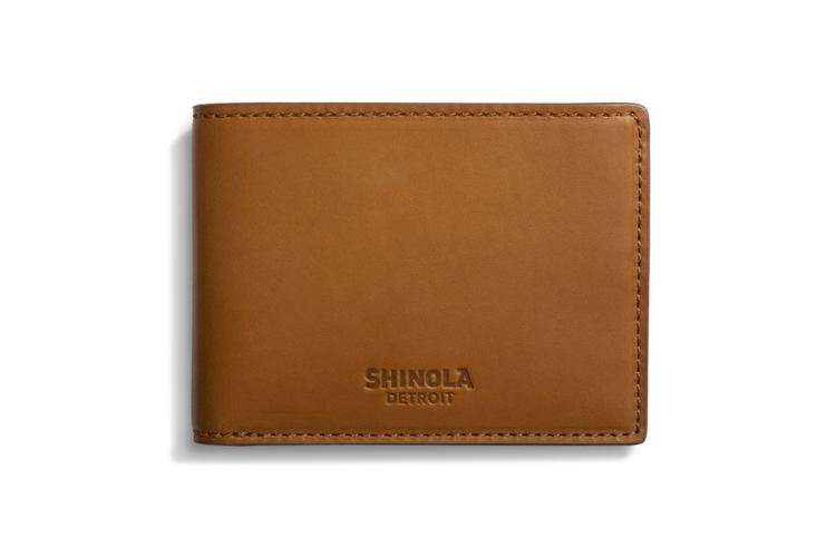 Shinola Slim Bifold Wallet - Tan Vachetta Leather 1