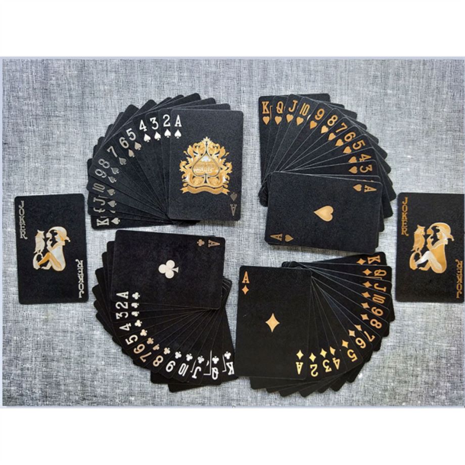 Playing cards - Black - Gold foil 2
