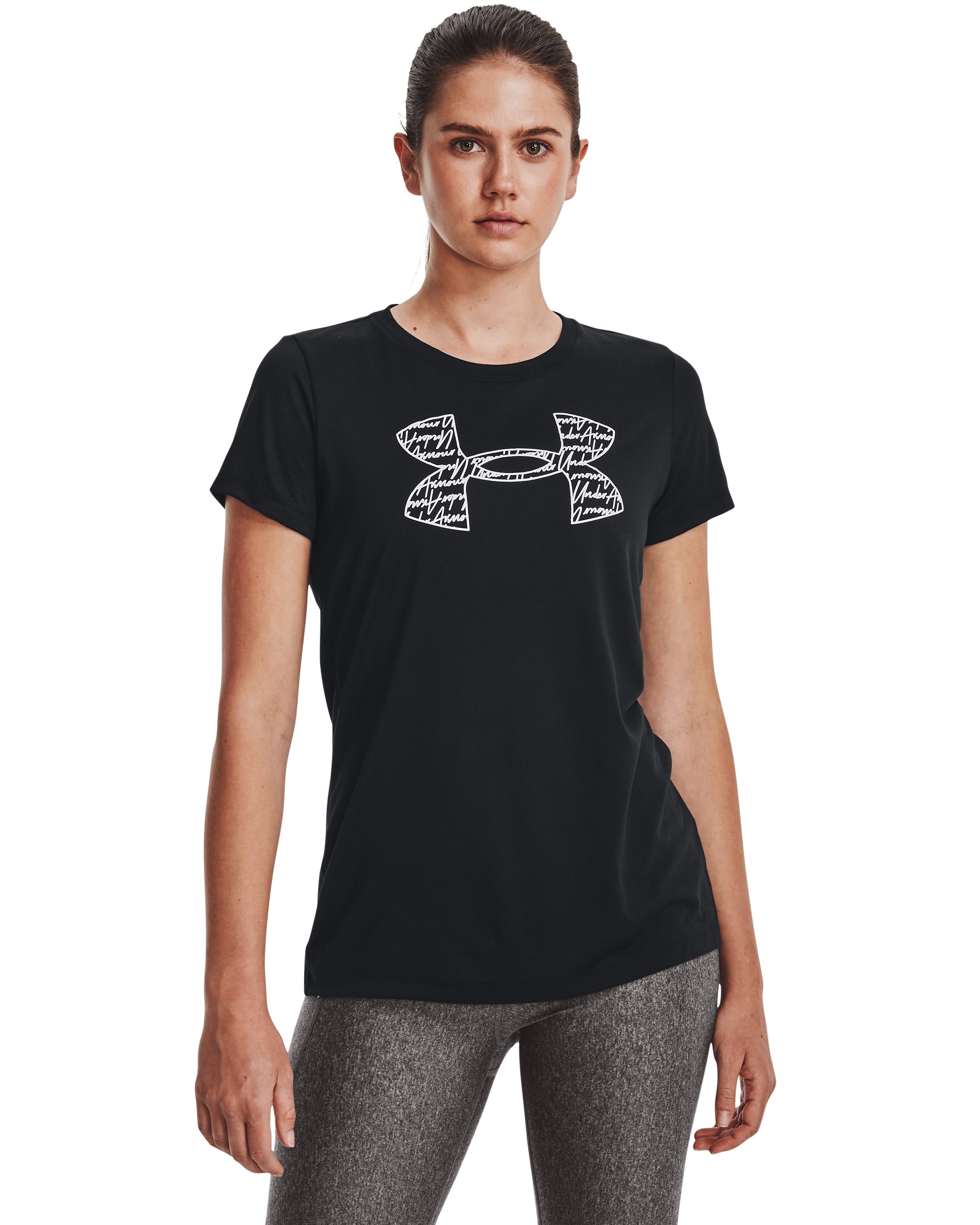 Women's UA Tech Script Logo Short Sleeve  7