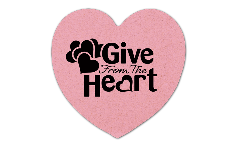 6" Heart Compressed Sponge 6