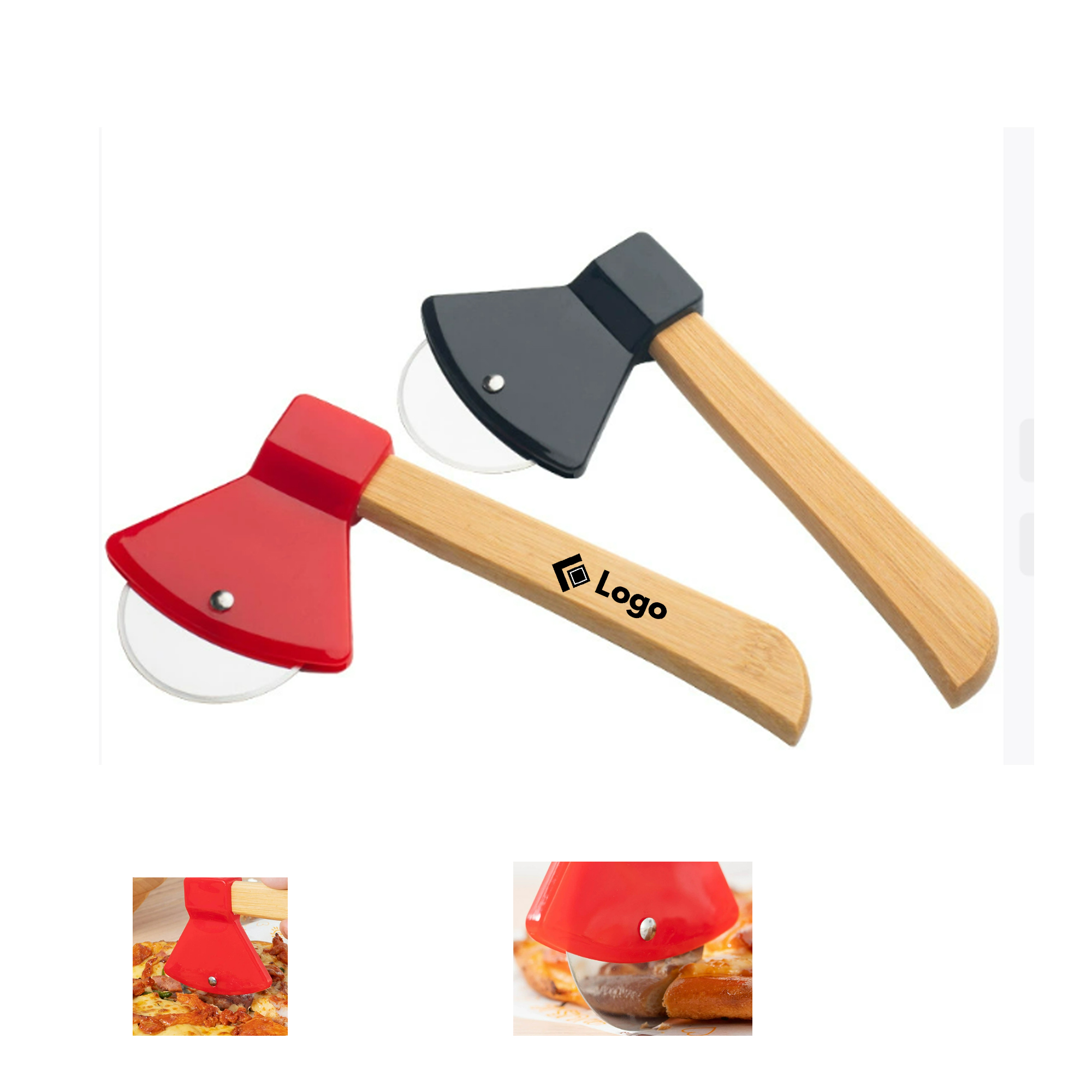 Axe Shaped Pizza Cutter with Handle 2