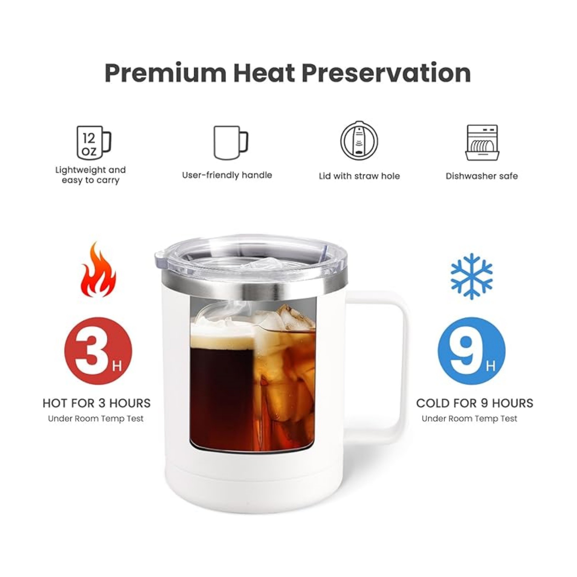 12oz Coffee Mug With Handle And Sliding Lid 3