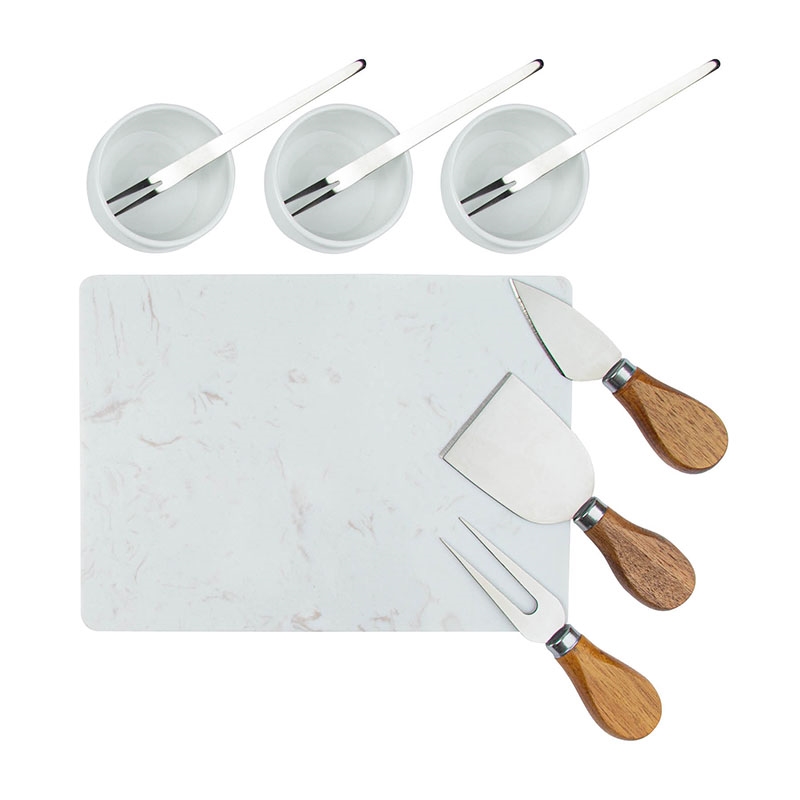 Milton 11-Piece Acacia Wood Cheese Set 12