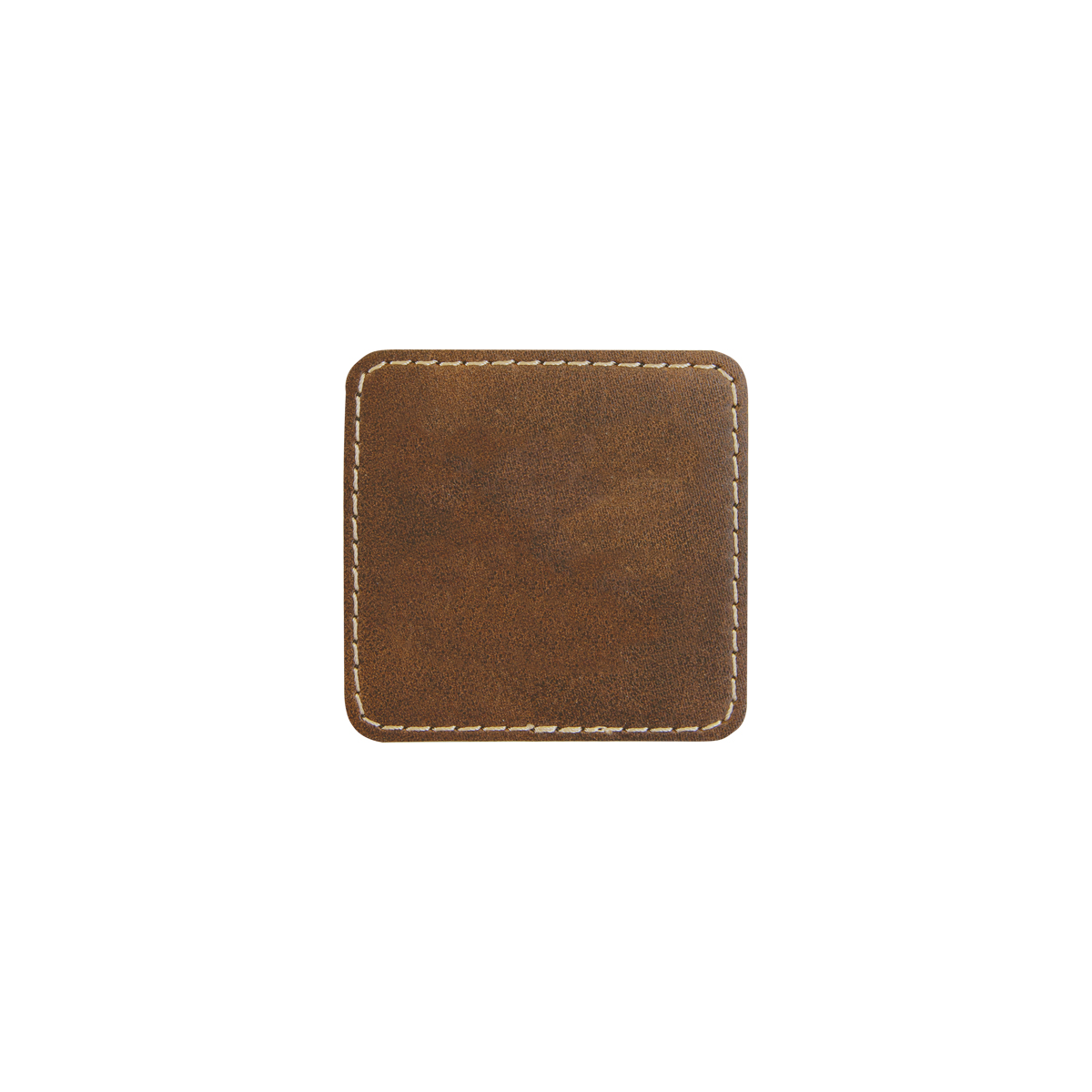 2" Rustic/Gold Leatherette Square Patch with Adhesive 2