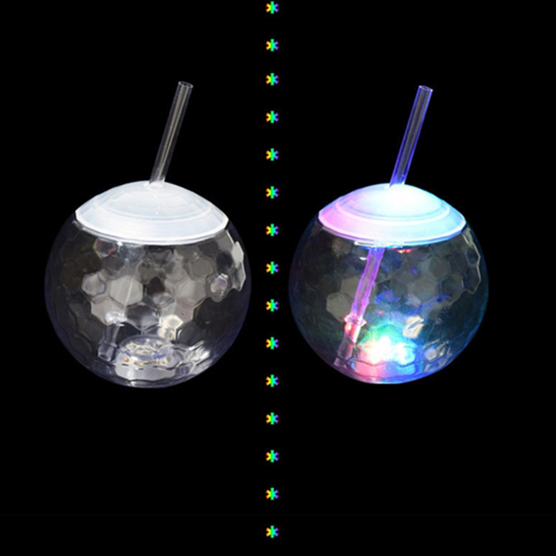 Glow Ball Light Up Tumbler Cups With Straw 2