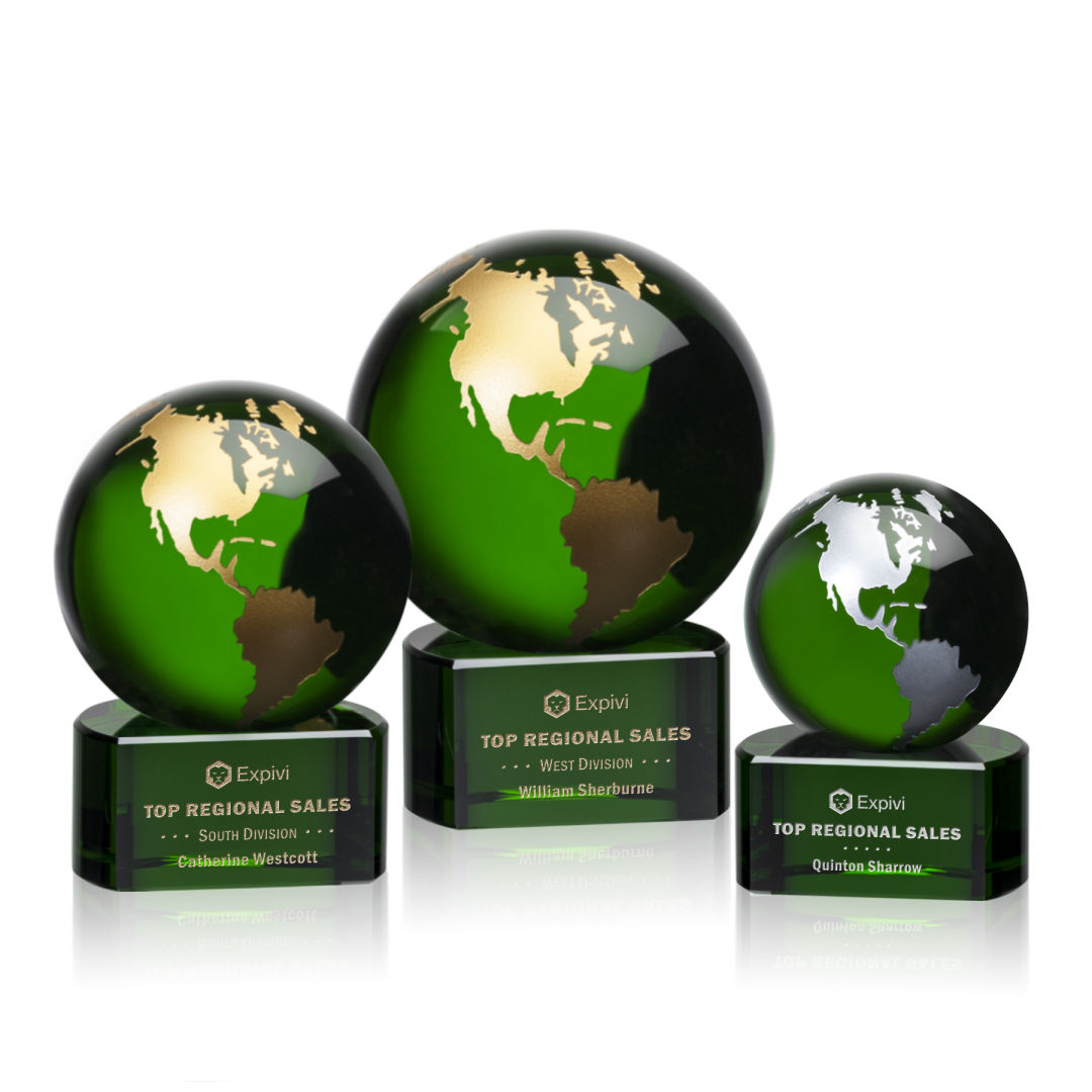 Marcana Globe Award - Green/Gold