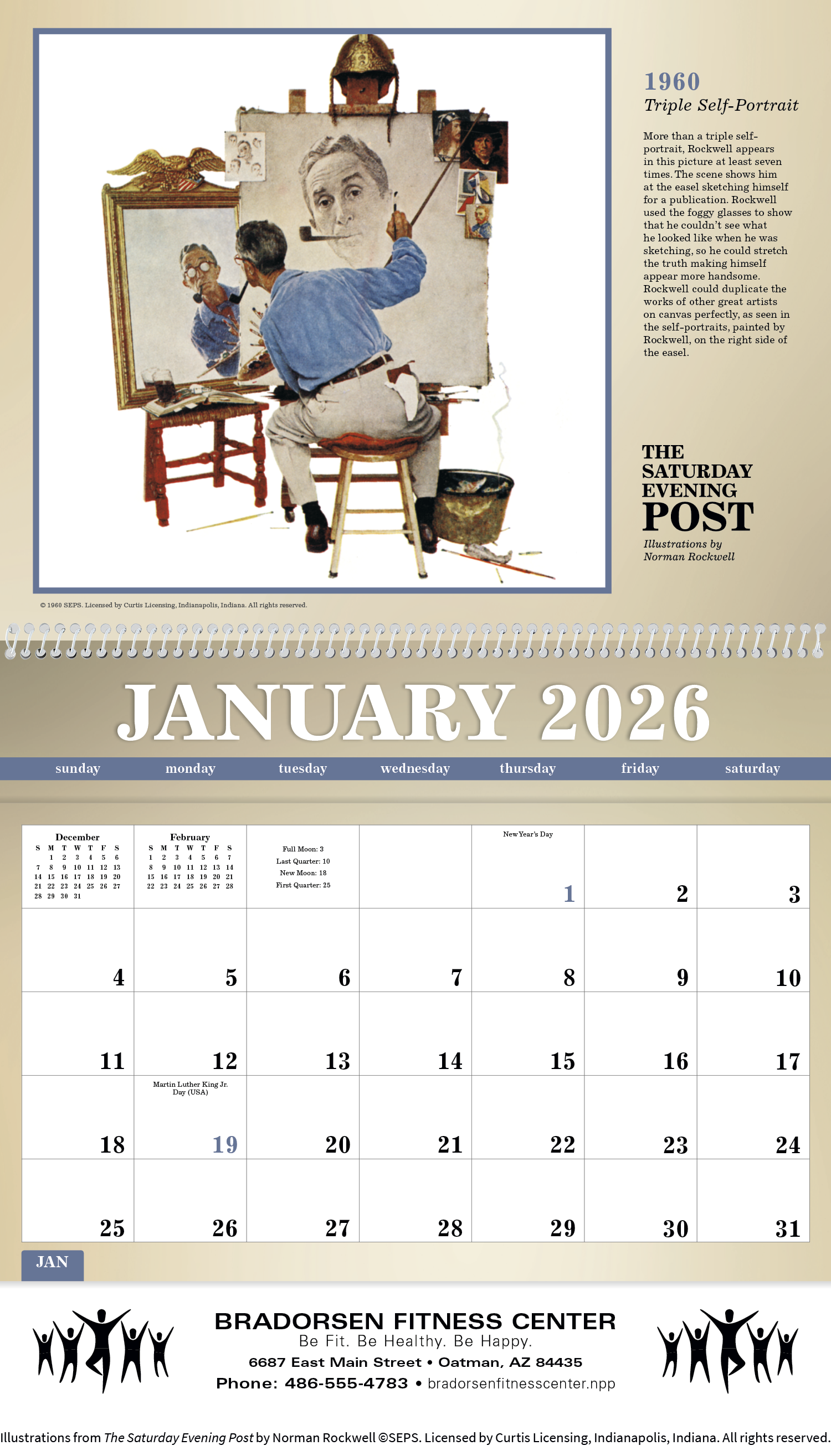 Triumph® Calendars The Saturday Evening Post Deluxe Pocket Calendar 14