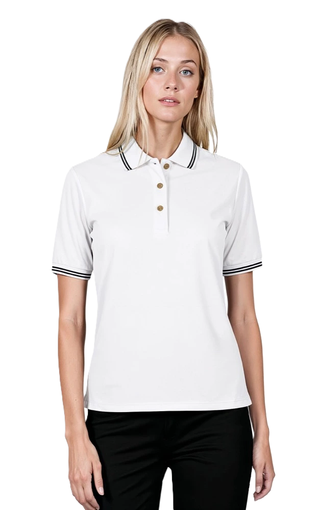 Ladies' Superblend Tipped Pique Polo 11