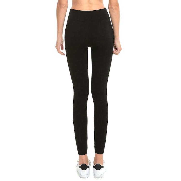 Women's Fleece Lined Leggings - Black One Size Fits Most 2
