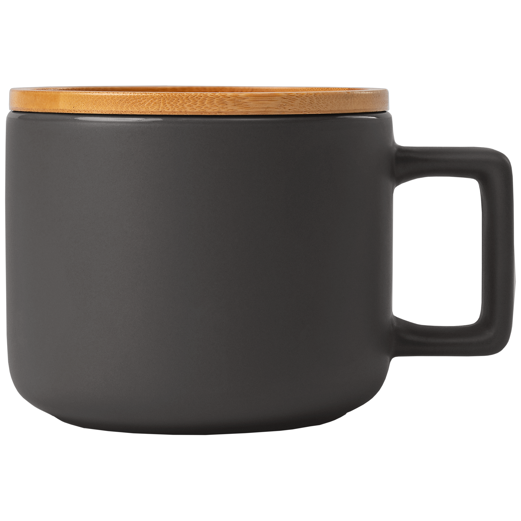 Café Virtuoso -  12 oz. Ceramic Mug with Bamboo Lid, custom mug with logo imprint 19