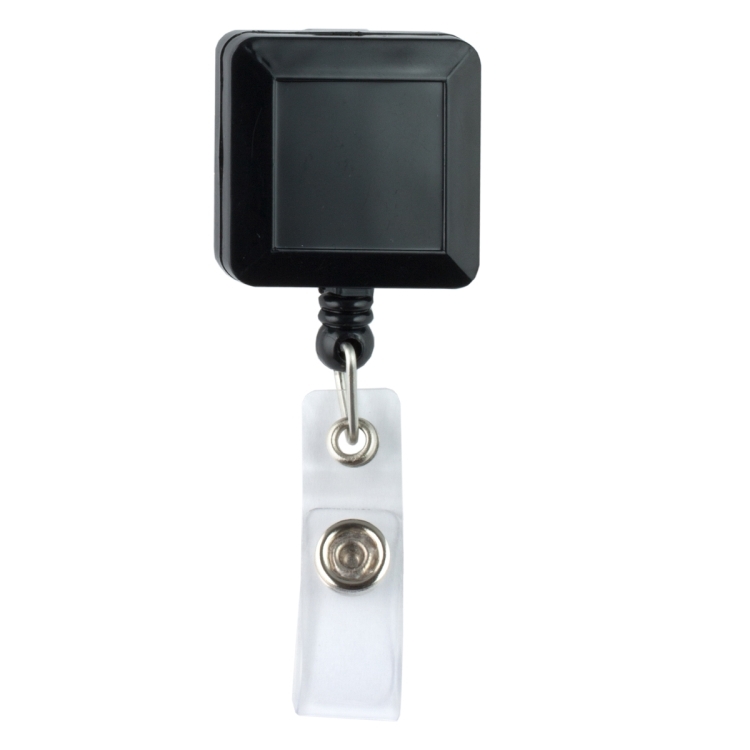 "Olmsted VL" 30" Cord Square Retractable Badge Reel and Badge Holder with Metal Rotating Alligator C 1