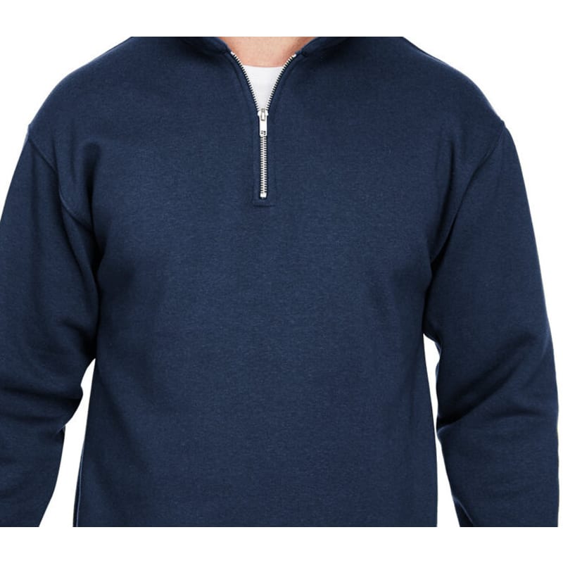 Bayside Unisex 9.5 Oz., 80/20 Quarter-Zip Pullover Sweatshirt 8