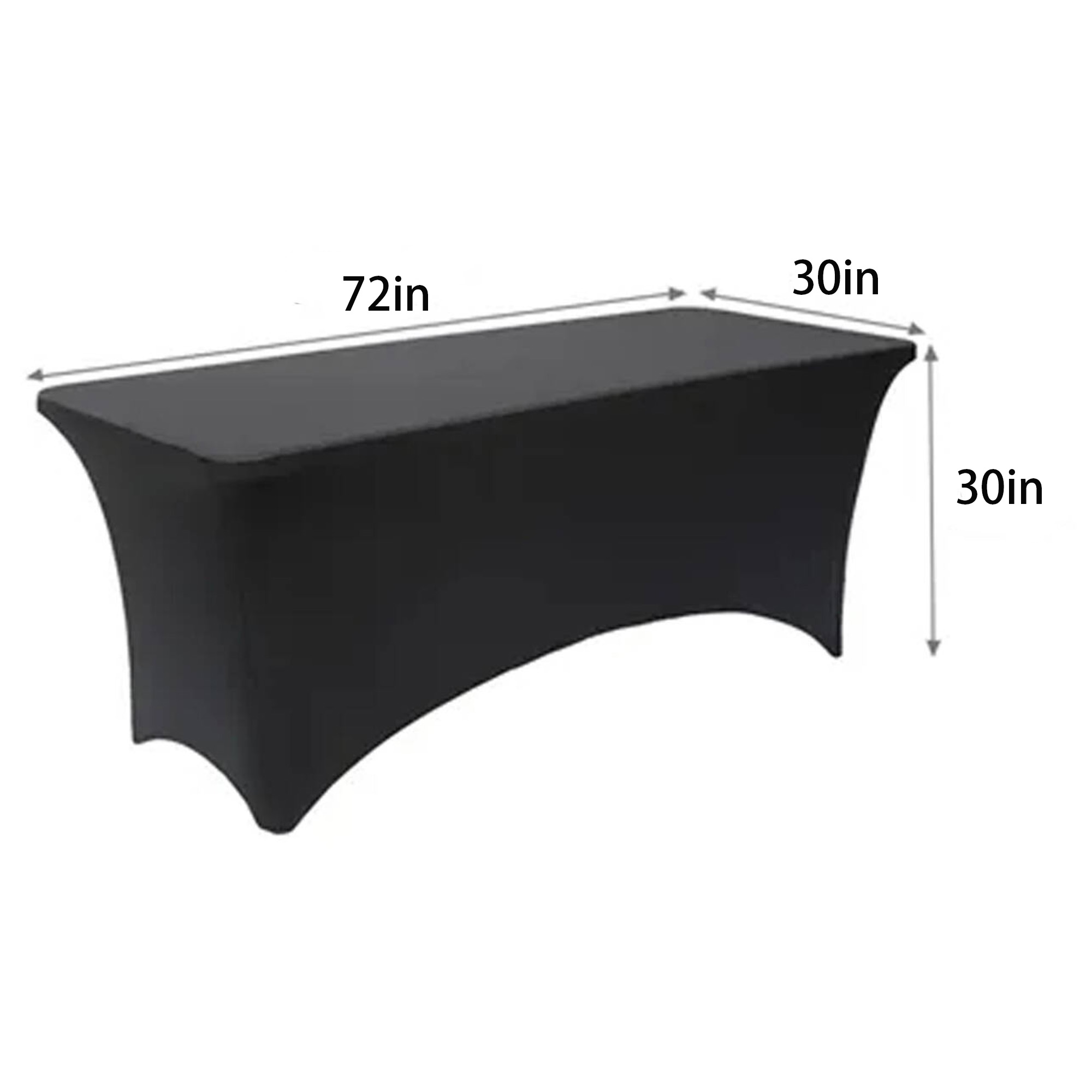 6FT Customizable Polyester Tablecloth Stretch 4