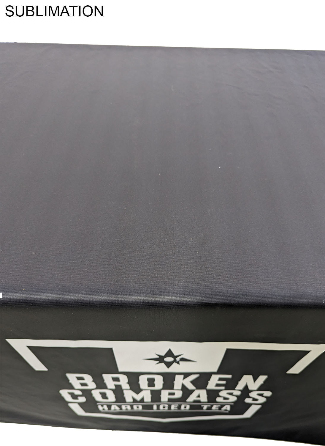 24Hr Express Ship - Sublimated PREMIUM Cloth for 6' table, Drape style, Closed Back, Rounded Corners 14