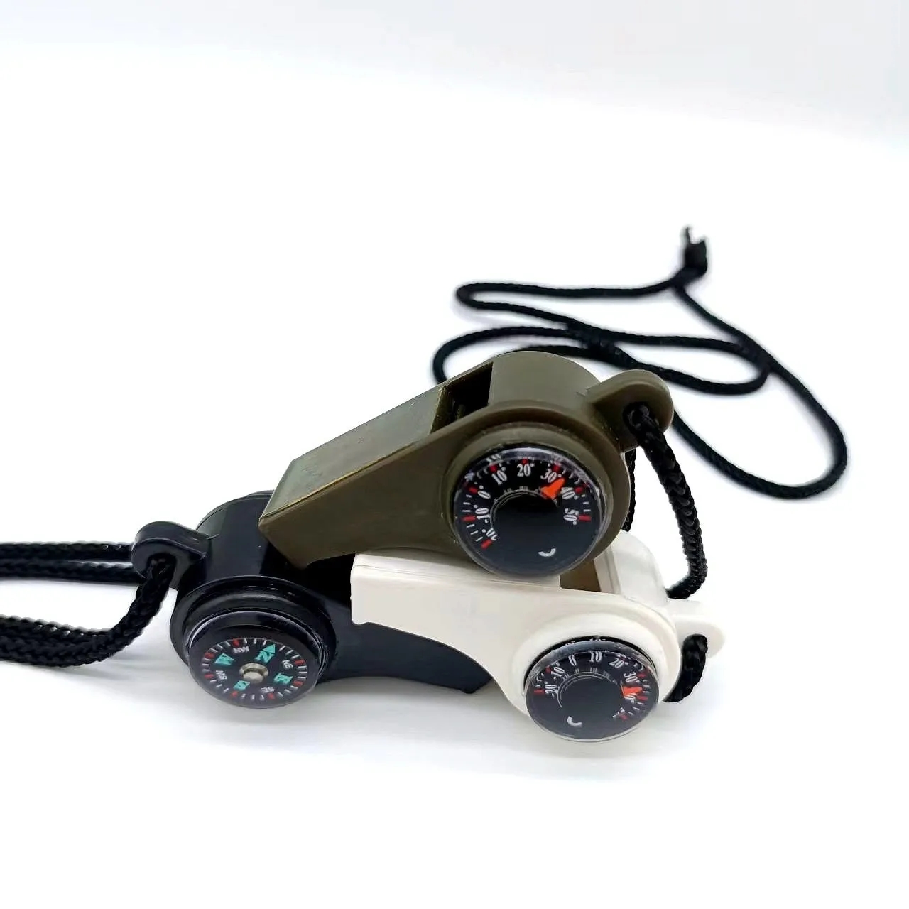 Custom Logo Survival Whistle with Compass Thermometer for Outdoor Safety 3