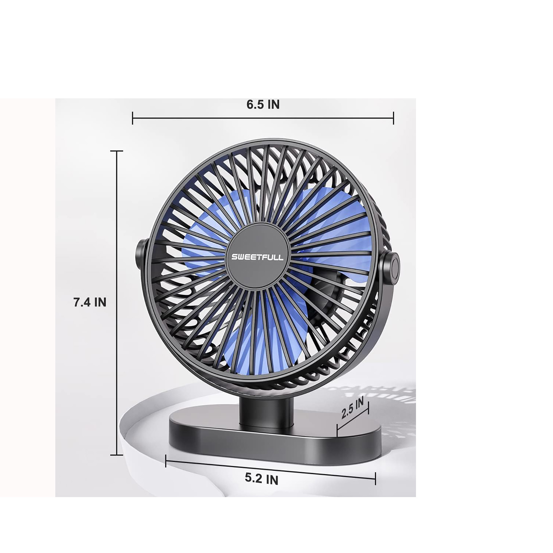 USB Desk Small Quiet Fan 6