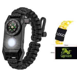 Survival Paracord Bracelet With SOS LED Light 3