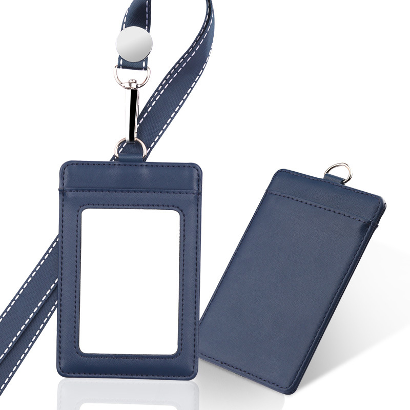 Leather ID Badge Holder with Lanyard 8