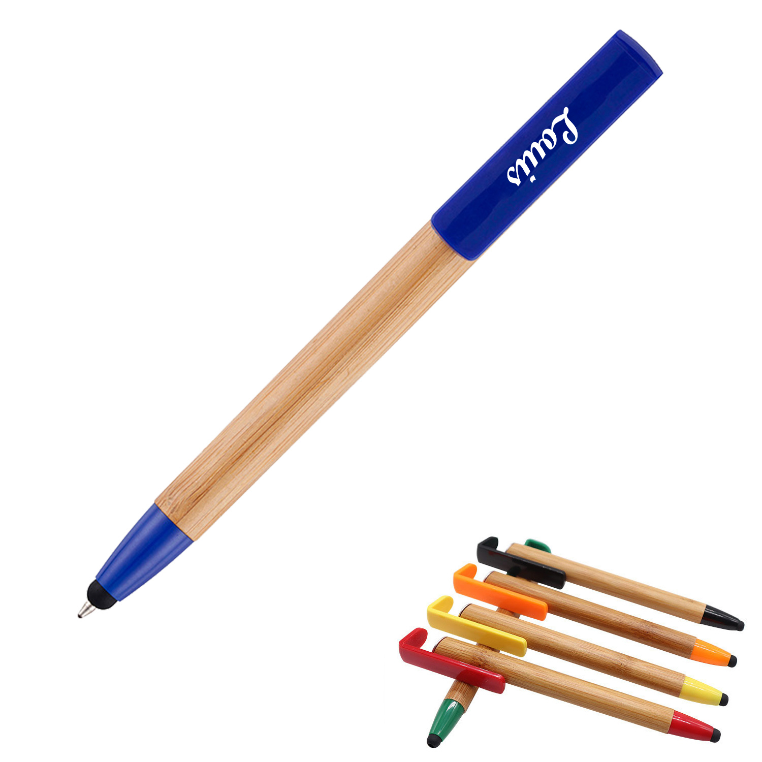 3-in-1 Bamboo Stand Touch Ballpoint Pen 1