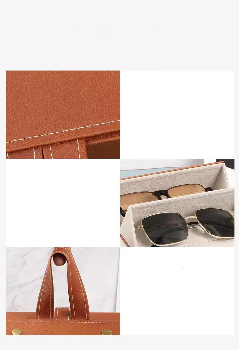 Travel Glasses Case Multiple Pairs Eyeglasses Storage Box 12
