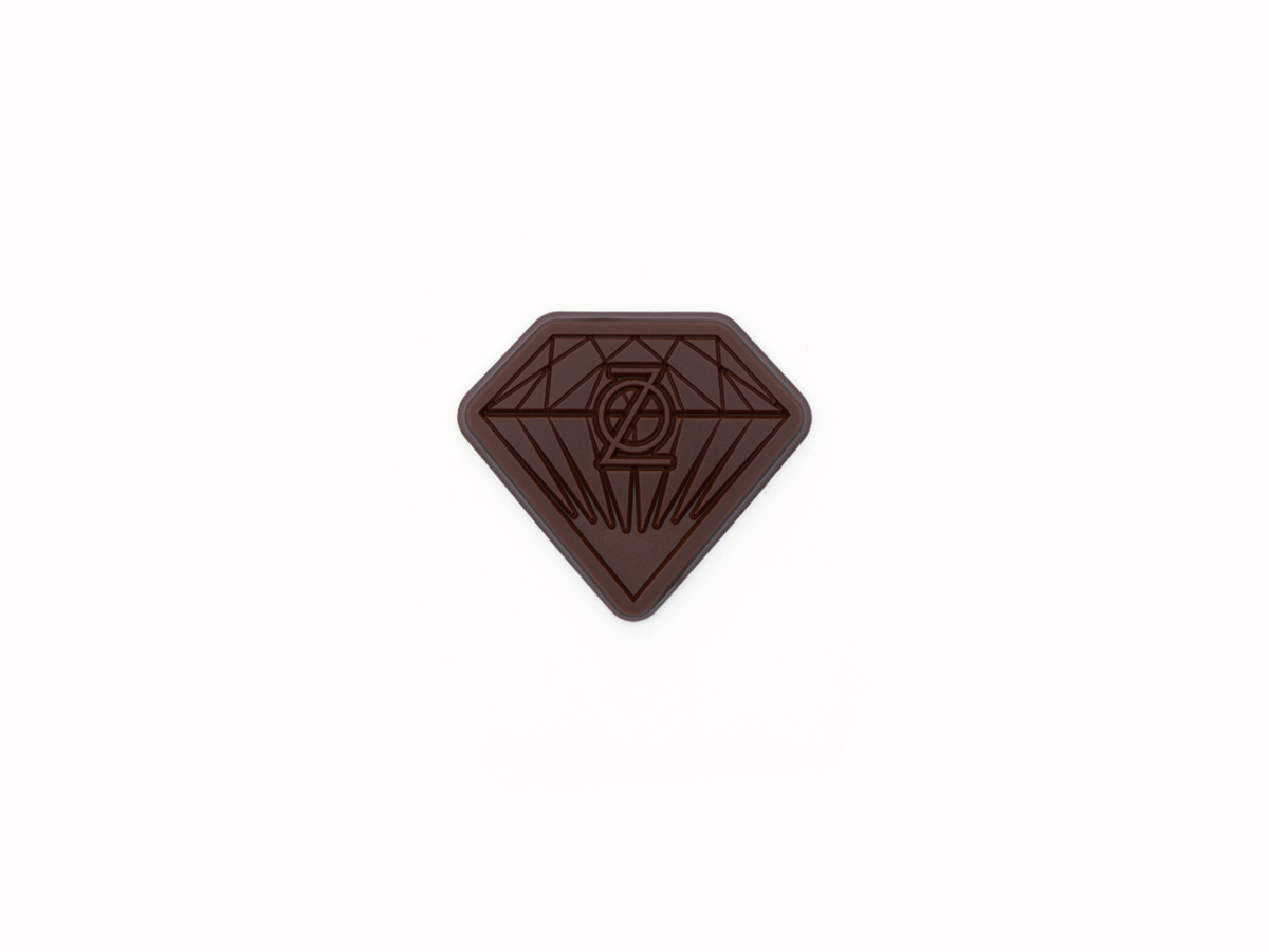 2"x 2" Custom Decorated Chocolate Square with Clear Packaging 3