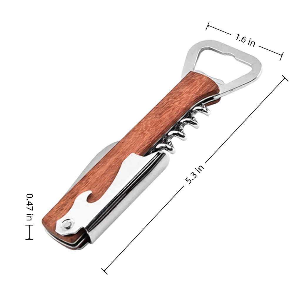 Wooden Handle Corkscrew Bottle Opener 5