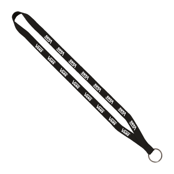 1/2" Polyester Lanyard with Sewn Metal Split-Ring