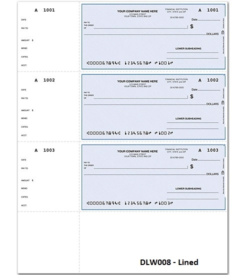 Laser Wallet Check, Lined 1