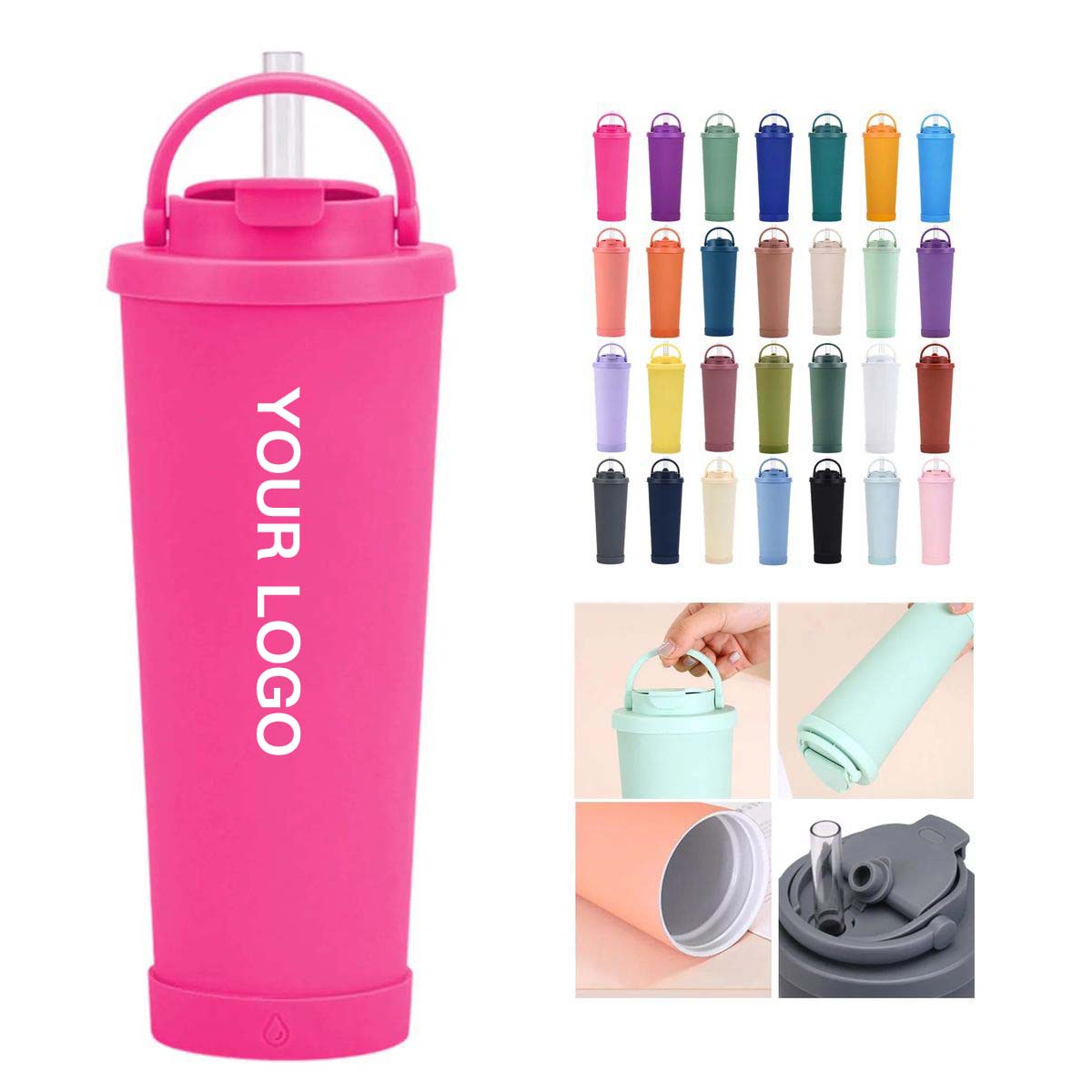 Durable Milk Tea Cup with Non Slip Base 42