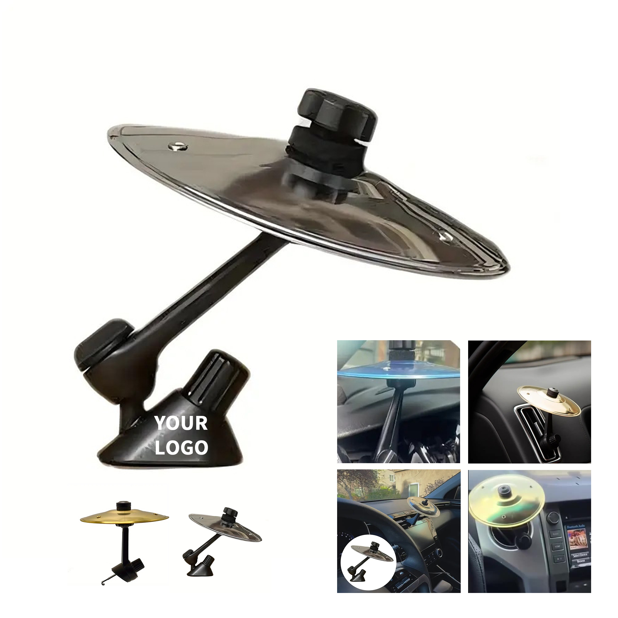 Alloy Cymbal Vent Clip For Vehicle Interior 6" Length X 6" Width X 2" Height 4