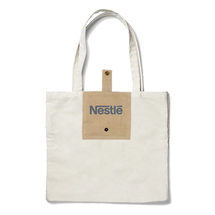 Canvas Foldable Tote Bag 8 Oz, custom tote bag with logo imprint 3