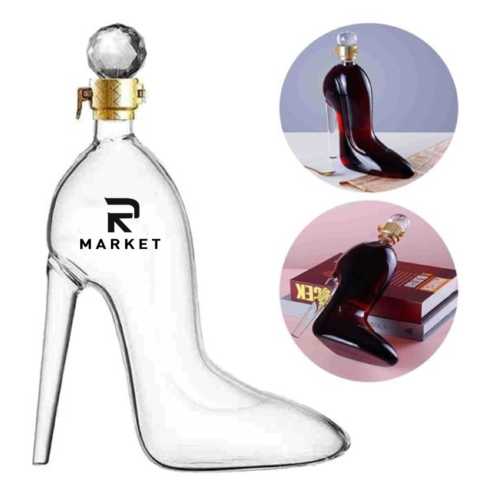High Heels Shape Glass Wine Decanter with Stopper For a unique gift for a wedding, birthday, anniver 1