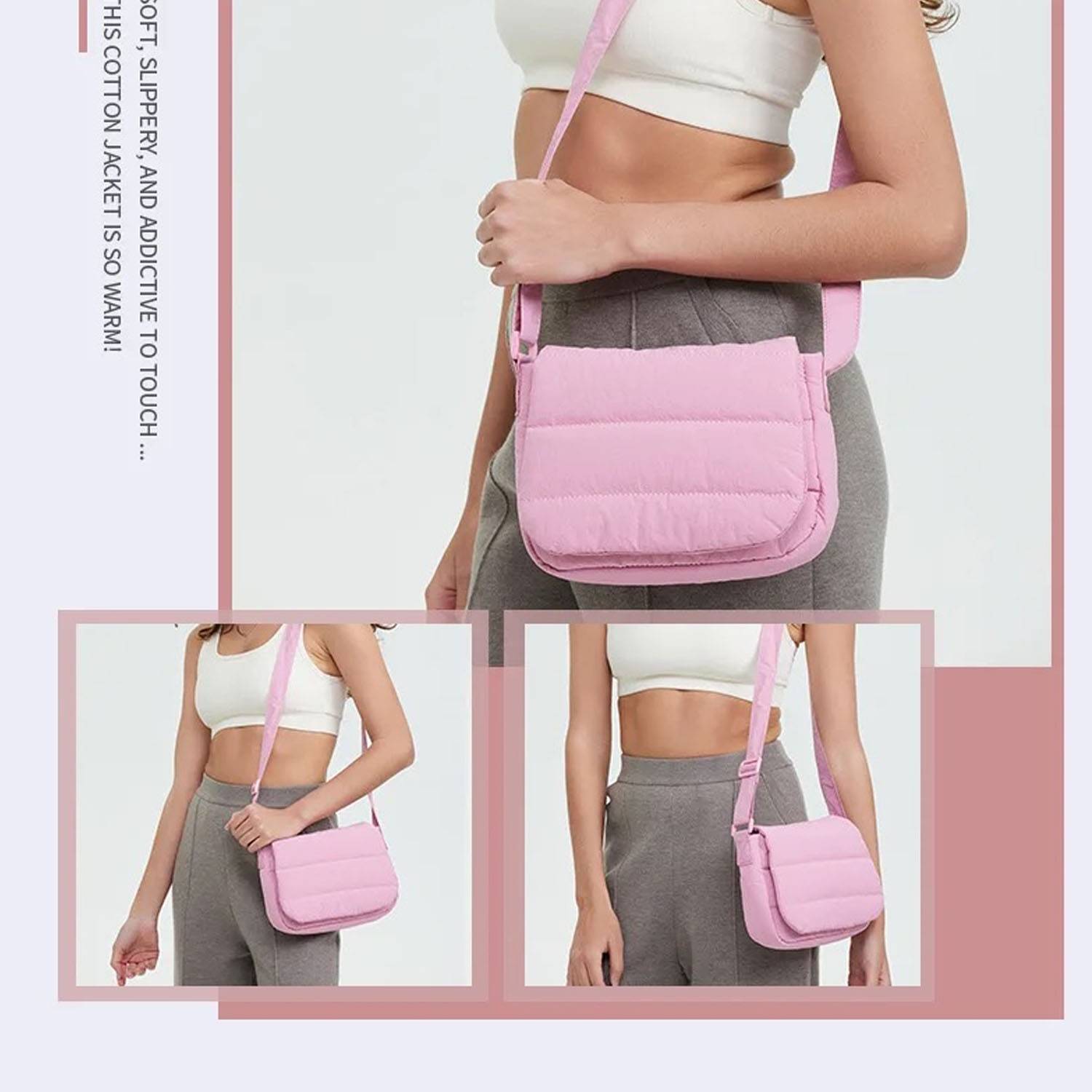 Women's Small Quilted Tote Bag 1