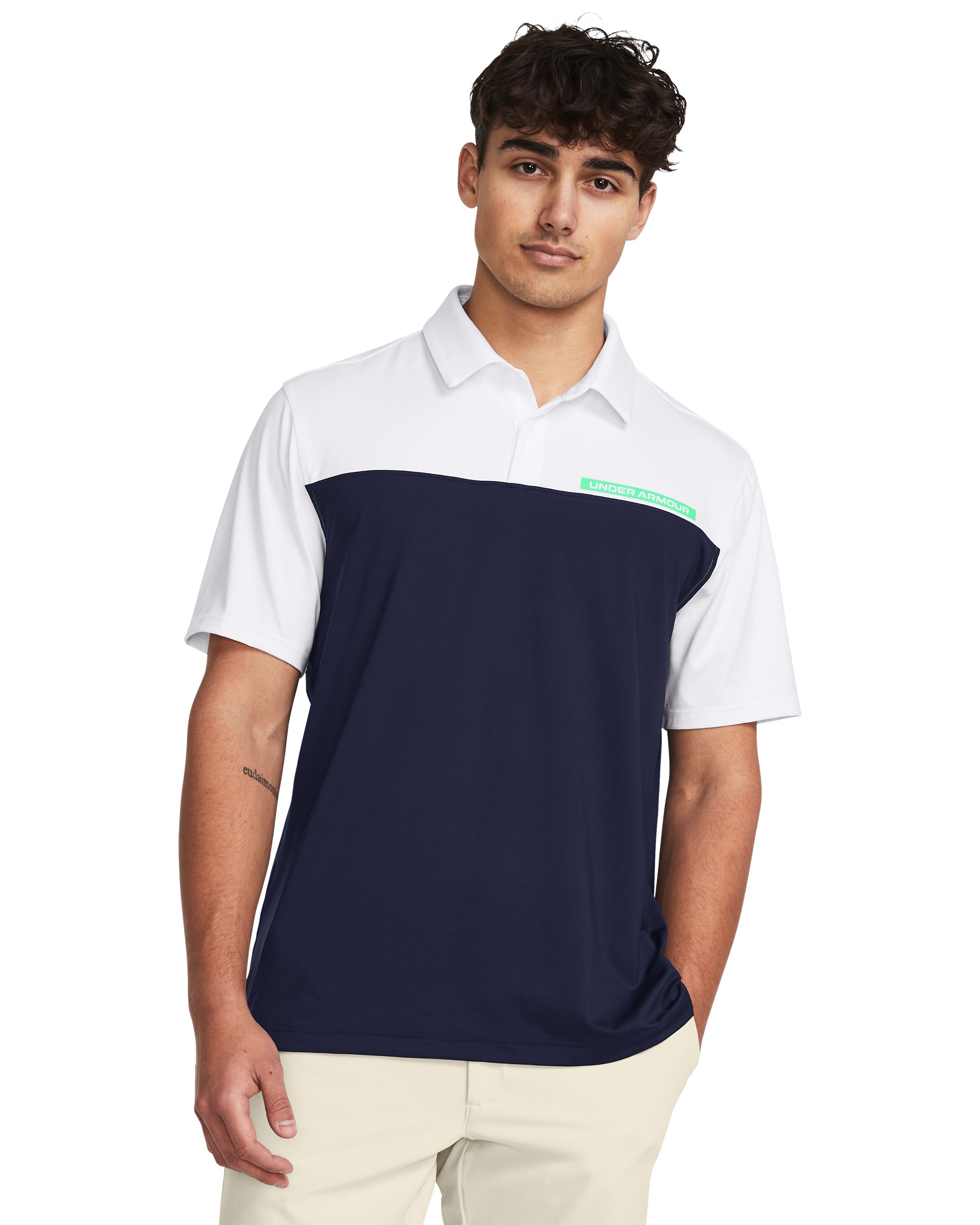 UA Tee To Green Color Block Men's Polo 3