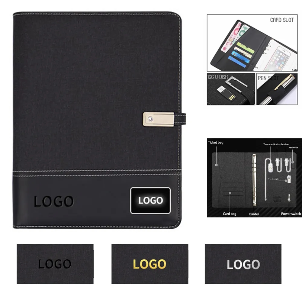 8000mAh Power Bank Notebook with LED Logo 2