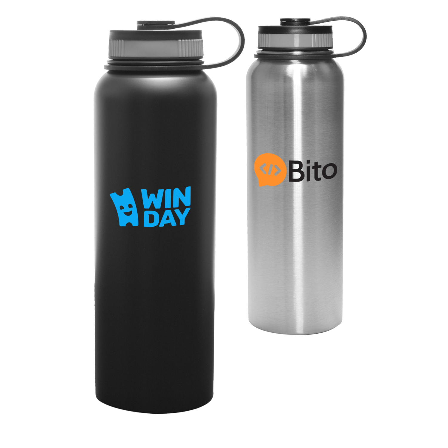 41 oz. BPA free Vacuum Sports Water Bottles w/ Tethered Lid 1